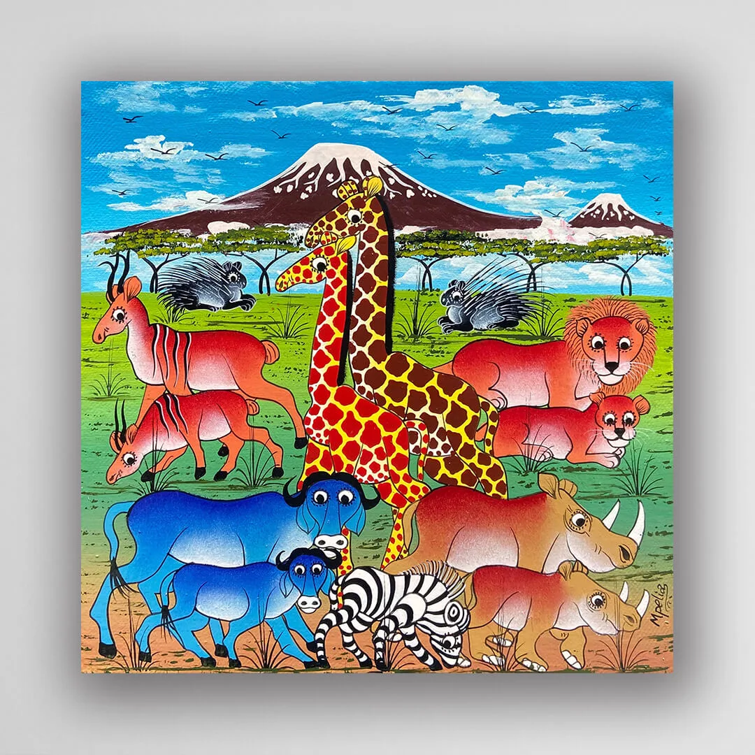 星空下的動物草原