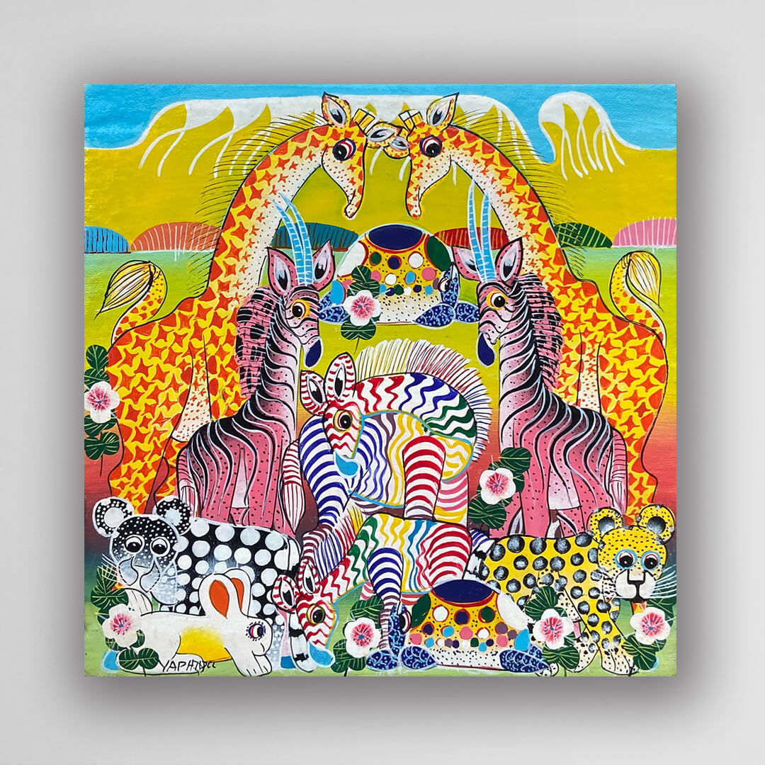 星空下的動物草原